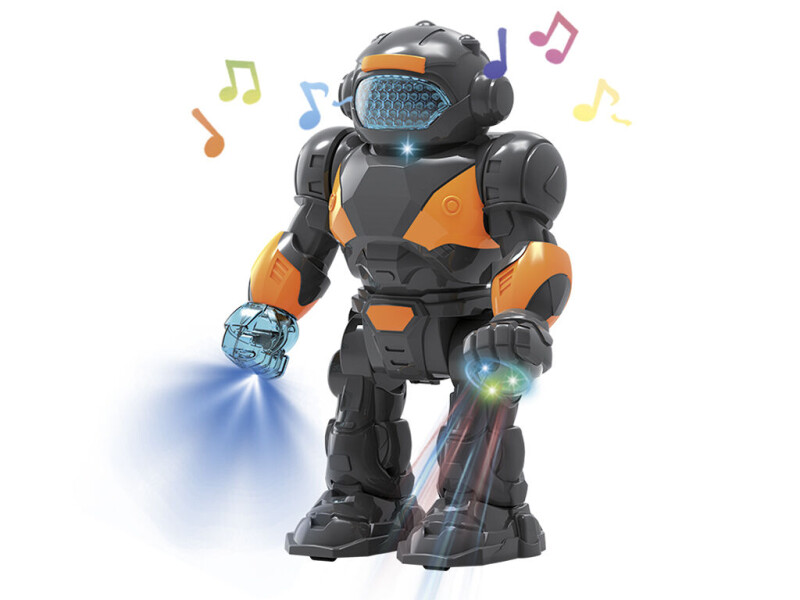 Robot chodící 22cm na baterie se světlem se zvukem